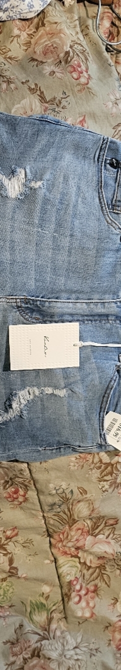 Kancan Light Blue Distressed Women's Jean Shorts